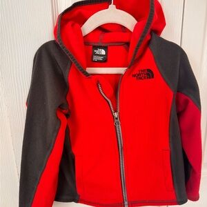 The North Face Red and Black Sweater with Hood
